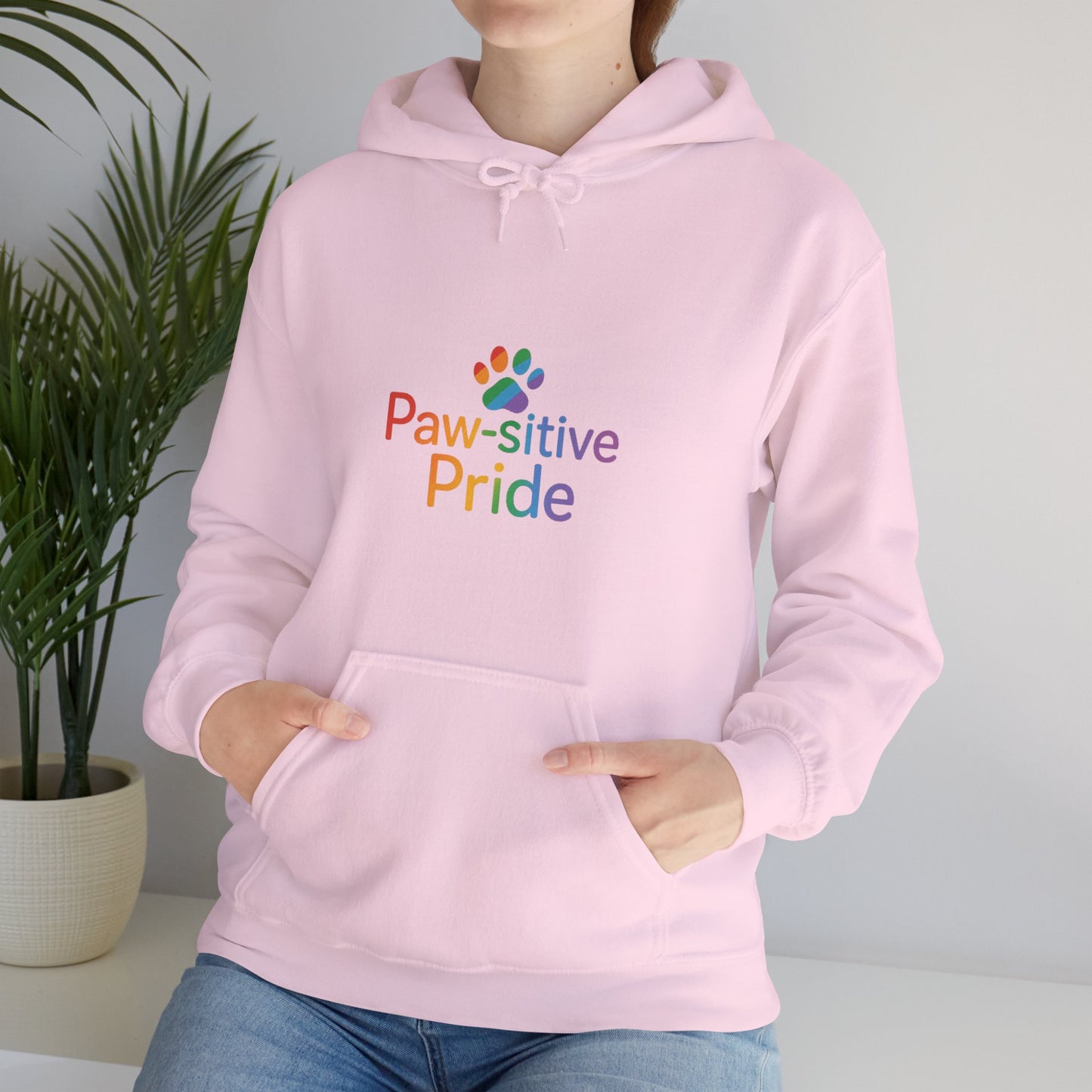 UK Paw-sitive Pride Hoodie - Unisex Heavy Blend™ Sweatshirt for Pet Lovers, LGBTQ+ Pride Apparel, Gift for Animal Lovers, Cozy Warmth