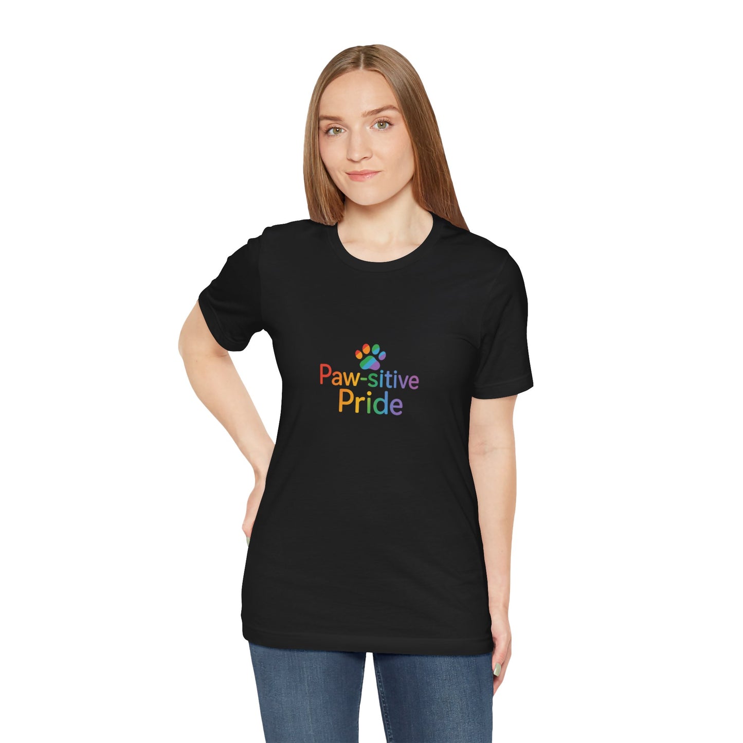 UK Paw-sitive Pride Tee, Unisex Jersey Shirt, LGBTQ+ Apparel, Pet Lover Gift, Pride Month Outfit, Casual Summer Top