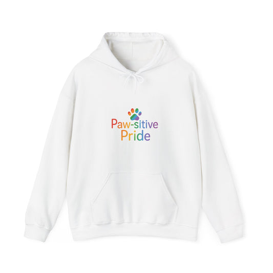 UK Paw-sitive Pride Hoodie - Unisex Heavy Blend™ Sweatshirt for Pet Lovers, LGBTQ+ Pride Apparel, Gift for Animal Lovers, Cozy Warmth