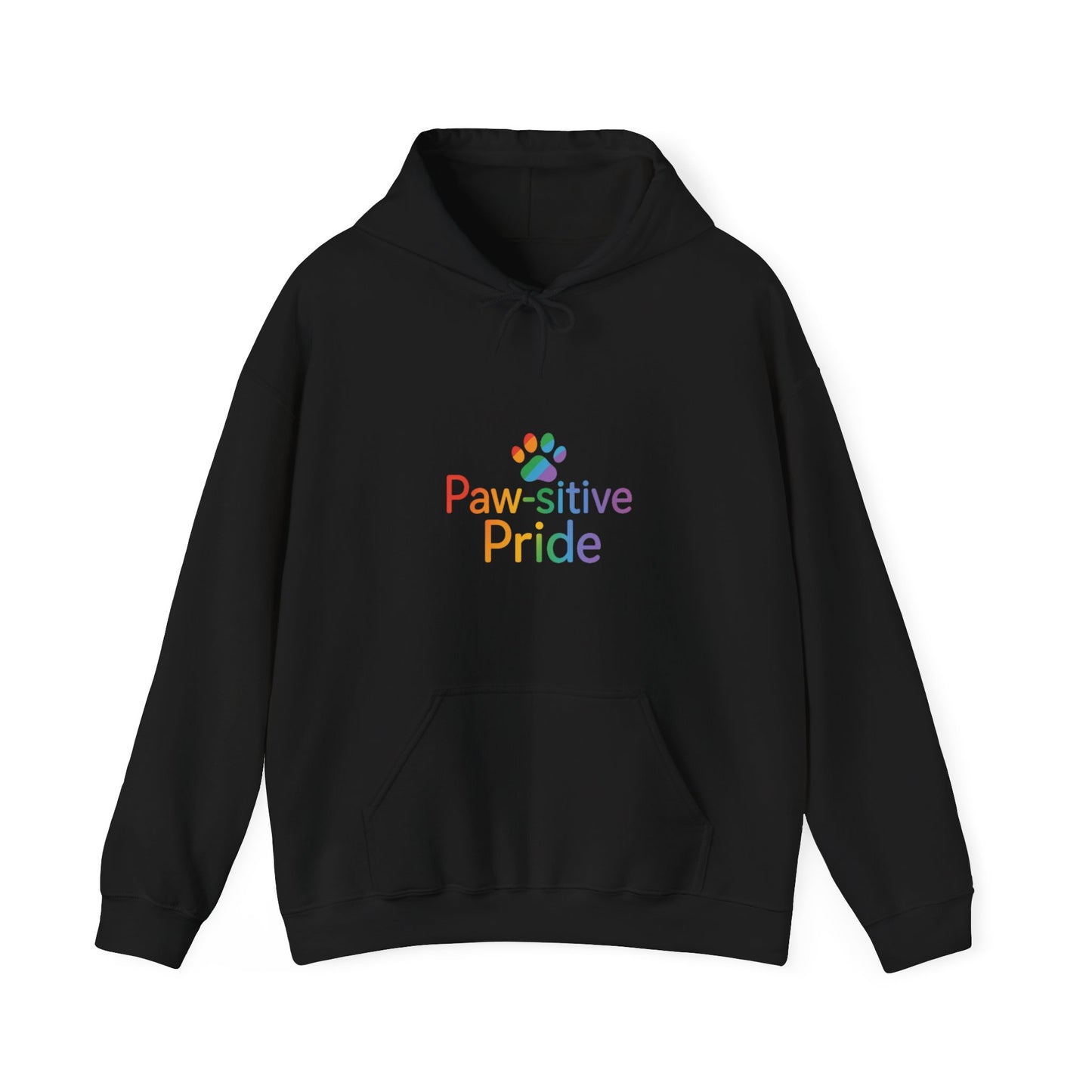 UK Paw-sitive Pride Hoodie - Unisex Heavy Blend™ Sweatshirt for Pet Lovers, LGBTQ+ Pride Apparel, Gift for Animal Lovers, Cozy Warmth