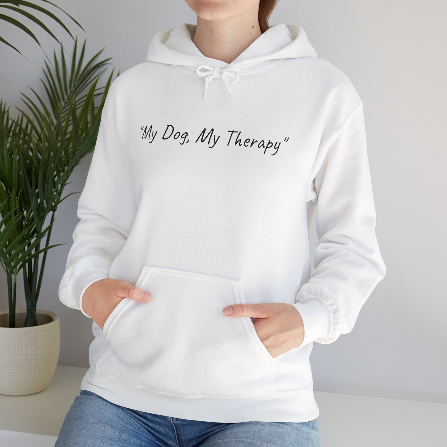 UK. My Dog, My Therapy Hooded Sweatshirt - Unisex Heavy Blend™