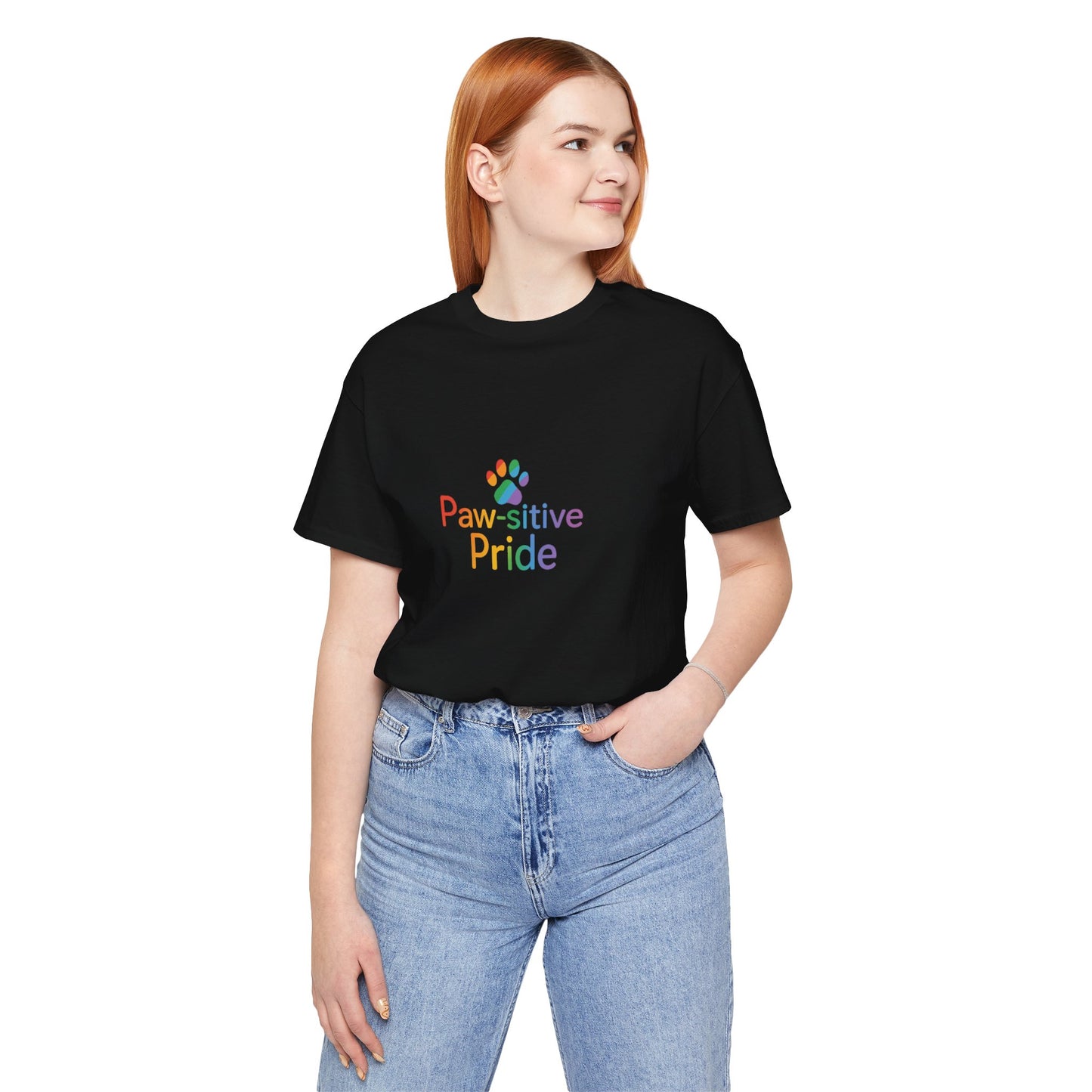 US Paw-sitive Pride Unisex Tee, LGBTQ Pride T-Shirt, Pet Lover Shirt, Animal Rights Gift, Casual Daily Wear