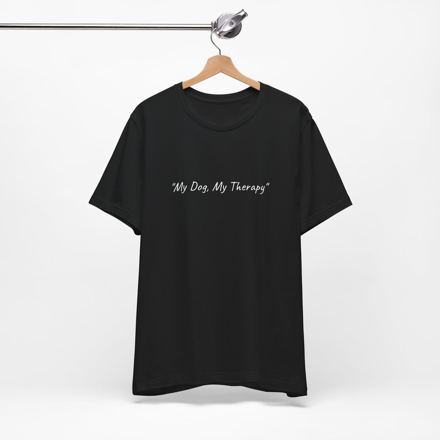 US. "My Dog, My Therapy" Unisex Short Sleeve Tee