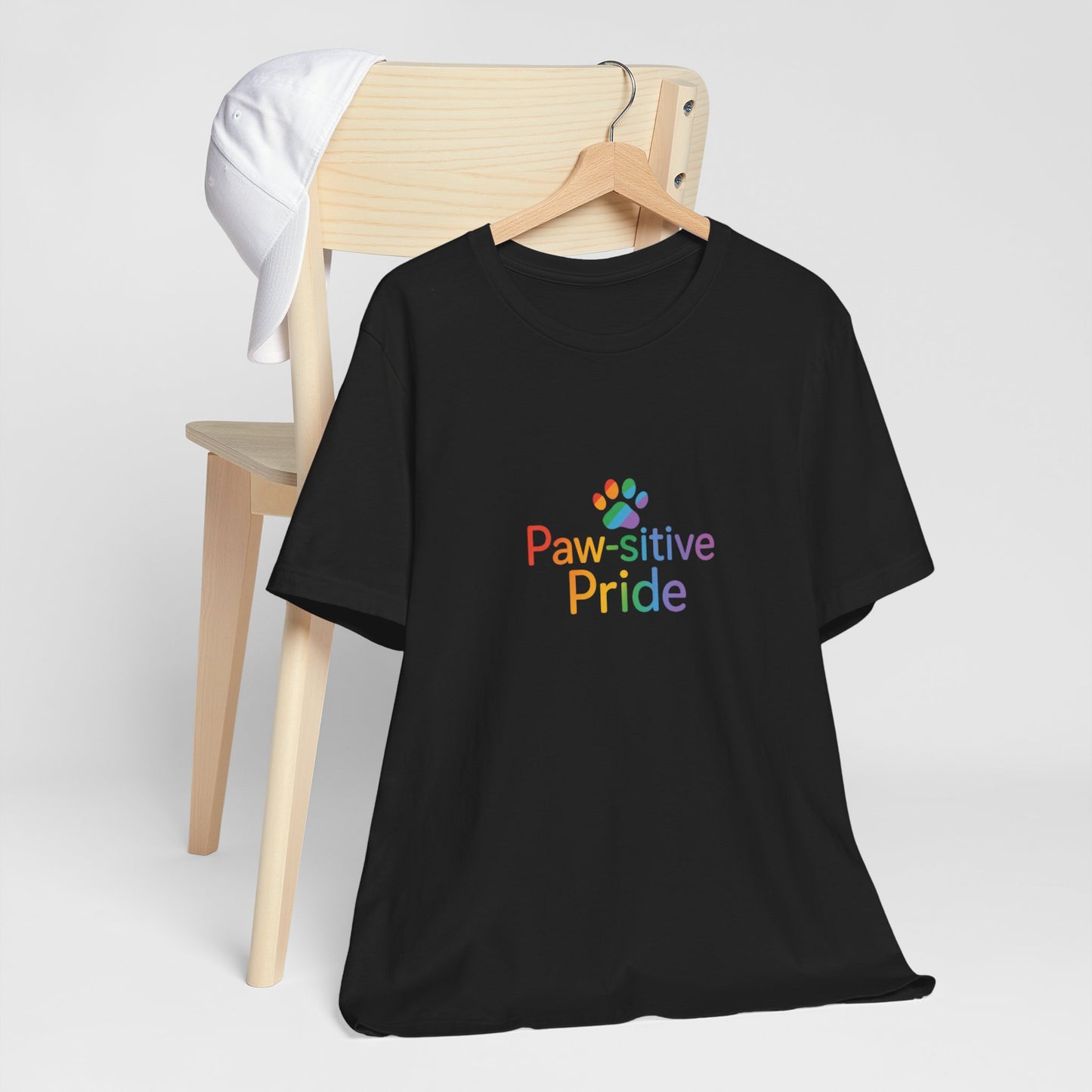 US Paw-sitive Pride Unisex Tee, LGBTQ Pride T-Shirt, Pet Lover Shirt, Animal Rights Gift, Casual Daily Wear